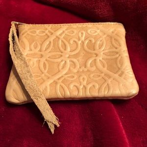 Alex and Ani brown leather pouch